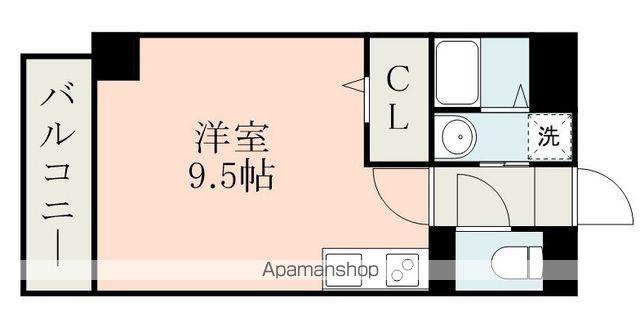 ダコタハウス世安(ワンルーム/8階)の間取り写真