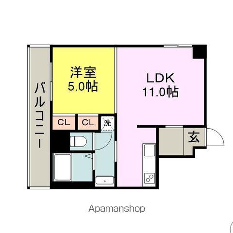 グリーンマンション中央町(1LDK/2階)の間取り写真
