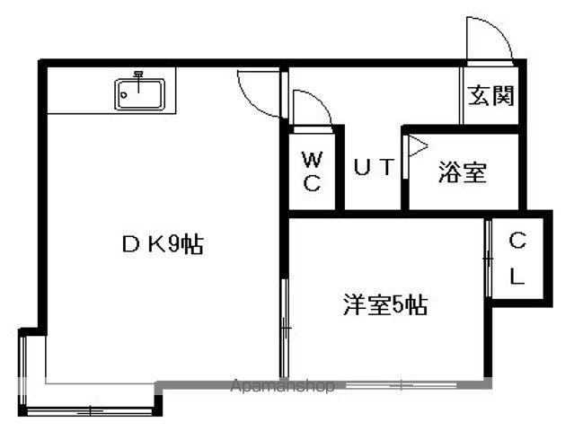 ホワイトスター(1LDK/2階)の間取り写真
