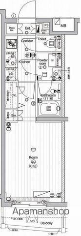 プレミアムキューブ下北沢(1K/3階)の間取り写真