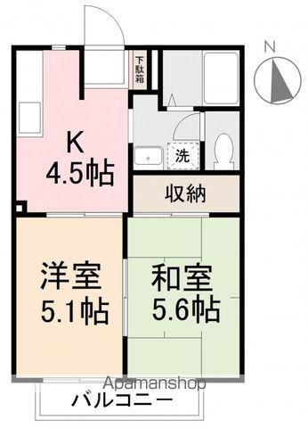 STハイツC(2K/1階)の間取り写真