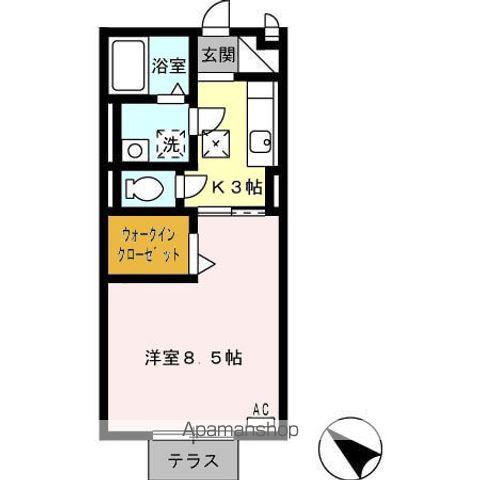 メゾン富貴(1K/1階)の間取り写真