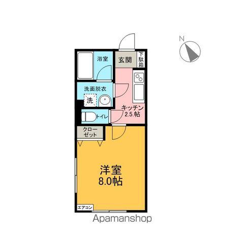 MELODY HOUSE(1K/2階)の間取り写真