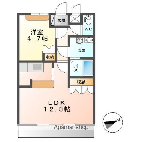 LA・MER(1LDK/1階)の間取り写真