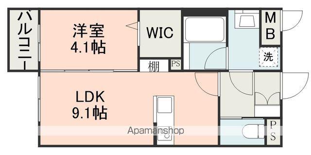 グレース長嶺南(1LDK/3階)の間取り写真