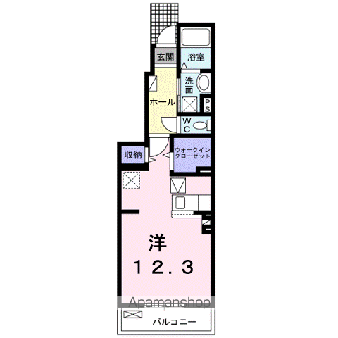 KRANFROH坂本(ワンルーム/1階)の間取り写真