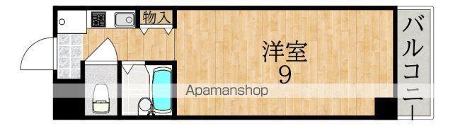 る・いりーで(1K/1階)の間取り写真