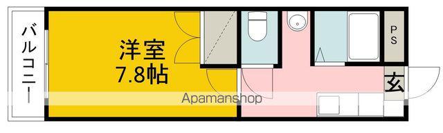 ブラウンハイム土居田(1K/2階)の間取り写真