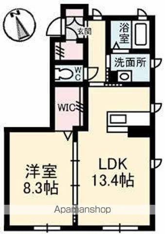 グランマスト高松中央A・B・C棟(1LDK/1階)の間取り写真