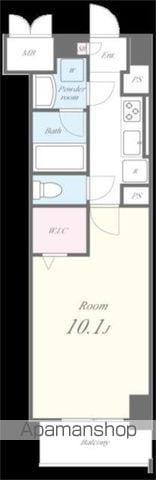 ルナ クレシエンテ(1K/9階)の間取り写真