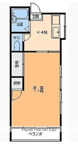 サンクレスト枝松(1K/2階)の間取り写真