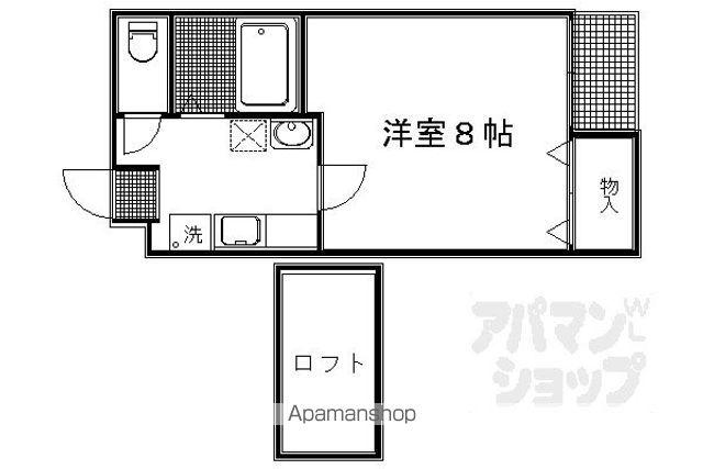 ガーネット御所西(1K/3階)の間取り写真