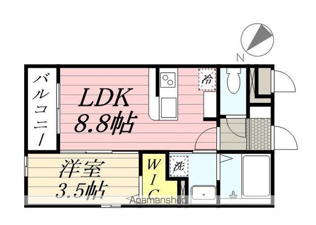 南区大橋三丁目マンション(1LDK/3階)の間取り写真