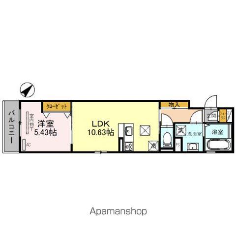 SEJOUR MIRIIY(1LDK/1階)の間取り写真