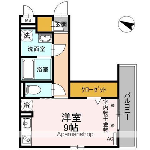 和宝ハイツシンコー(ワンルーム/3階)の間取り写真