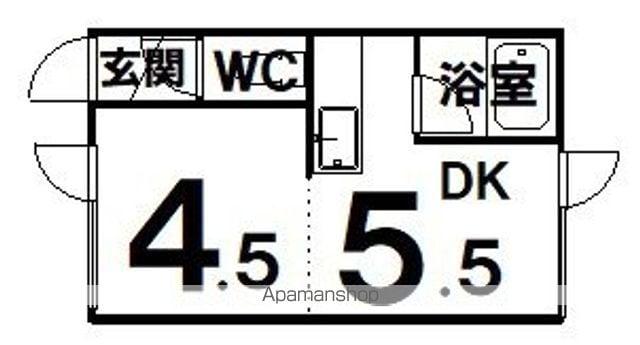 ノースパレスV(1DK/1階)の間取り写真