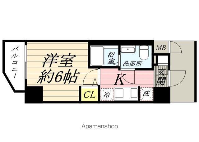 エルスタンザ大口(1K/3階)の間取り写真