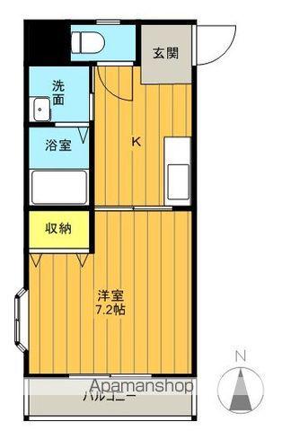 パレット46(1K/1階)の間取り写真