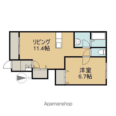 サニープレイス(1LDK/1階)の間取り写真
