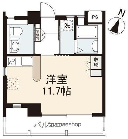 フィールドオブソウル(1K/4階)の間取り写真