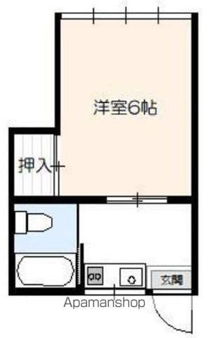 レジデンス銀河(1K/2階)の間取り写真