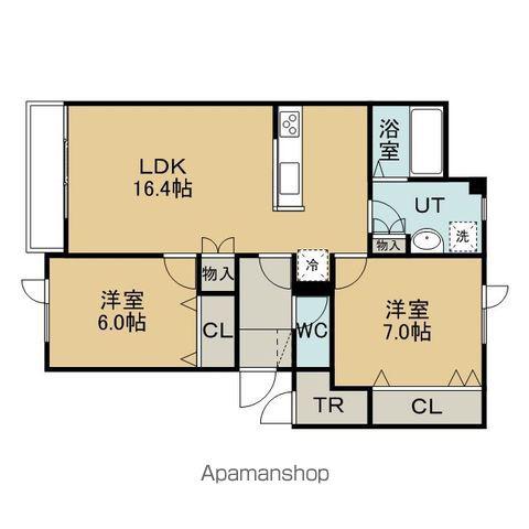 I-FORTⅡ(2LDK/1階)の間取り写真