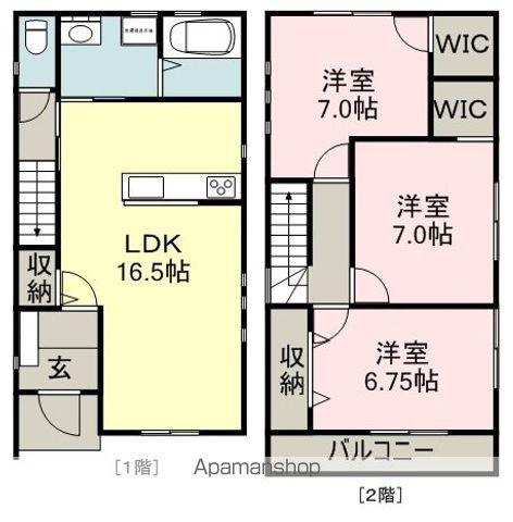 中央本線 春日井駅(JR) 徒歩9分 2階建 築10年(3LDK)の間取り写真