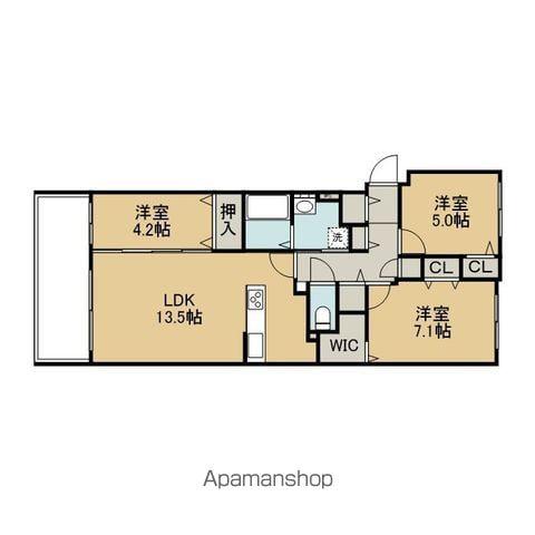セントラルレジデンスポルトム(3LDK/5階)の間取り写真