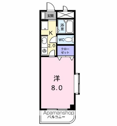メゾン・ラスター(1K/1階)の間取り写真