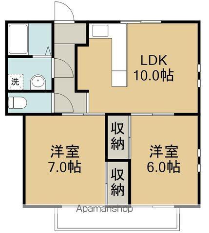 BIGWAVE5(2LDK/2階)の間取り写真