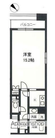 馬車道YTBAY(1K/4階)の間取り写真