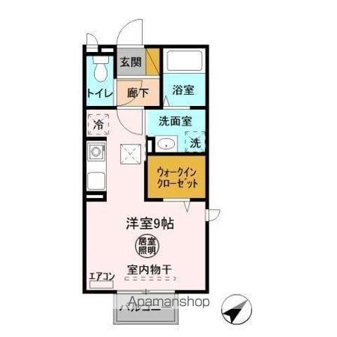 フォレスト サイト(ワンルーム/1階)の間取り写真