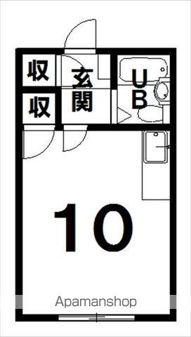 シャンポール中田(ワンルーム/1階)の間取り写真