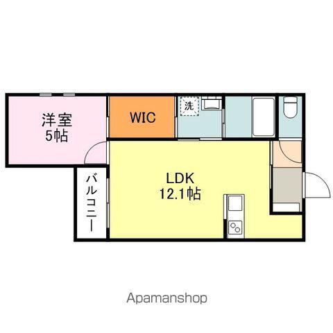 LIEN南本庄(1LDK/1階)の間取り写真