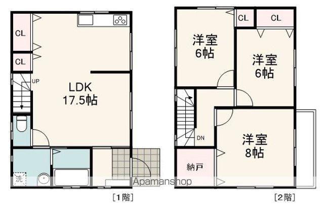 東海道本線 草薙駅(JR) 徒歩10分 2階建 築16年(3LDK)の間取り写真