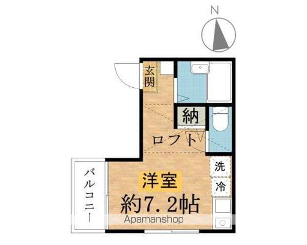 ガーデナーテラス八王子(ワンルーム/2階)の間取り写真