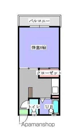 メゾンヤマキ(1DK/3階)の間取り写真