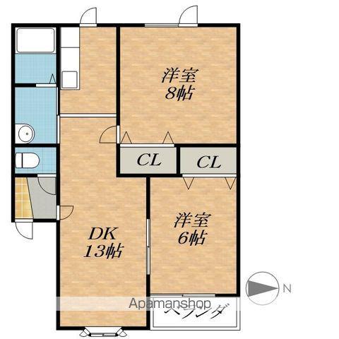 SKハイツ(2DK/1階)の間取り写真