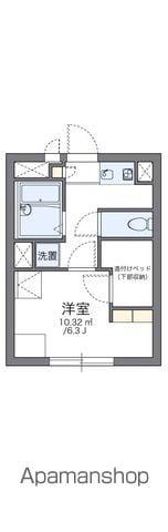 レオパレスクロスウィステリア(1K/1階)の間取り写真