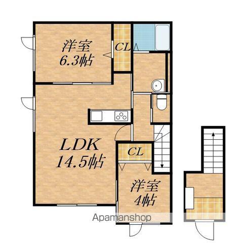 レトアデュエット910(2LDK/2階)の間取り写真