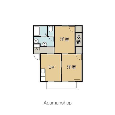 セジュールやすひろ(2DK/2階)の間取り写真