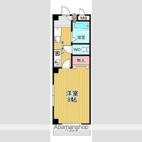 サンシャインⅡ(1K/1階)の間取り写真