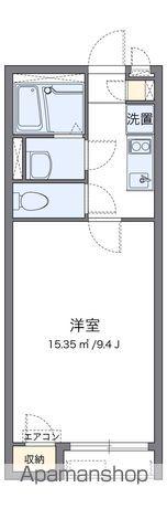 クレイノワン(1K/2階)の間取り写真