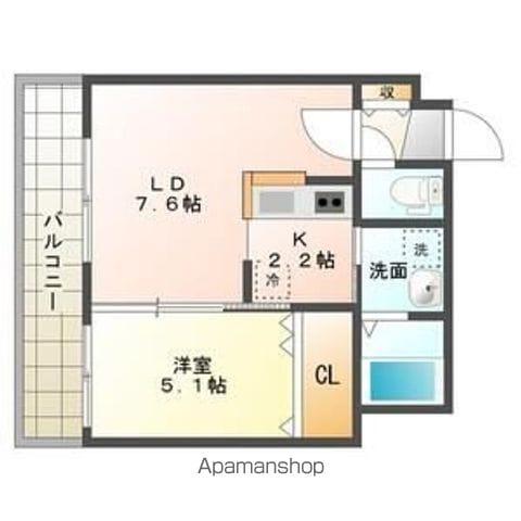 セブンスコートN14(1LDK/4階)の間取り写真