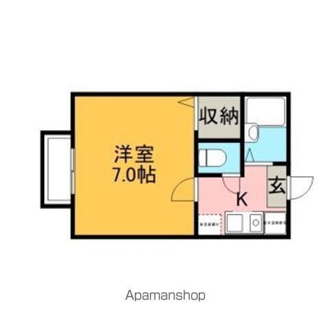 メゾンマルス(1K/2階)の間取り写真