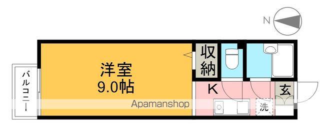 CASA21TH(ワンルーム/2階)の間取り写真