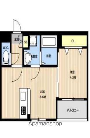 LIBTH箱崎南(1LDK/5階)の間取り写真