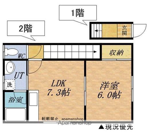 ハイツK&M(1DK/2階)の間取り写真