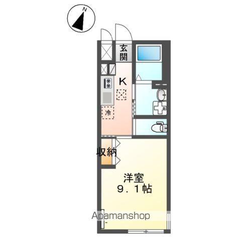 サンライズ(1K/1階)の間取り写真