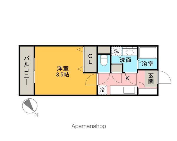 リビングステージ広瀬川(1K/5階)の間取り写真